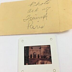 Original 1960s Photo Chrome Slide at Arc de Triomphe de l'Étoile in Paris France